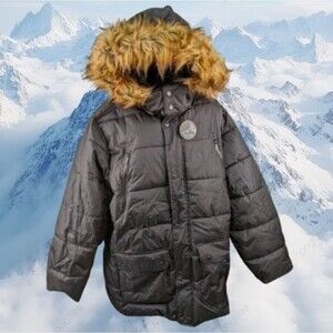 NWT Steve Madden Faux-Fur-Trim Hooded Puffer Jacket Winter Coat Parka